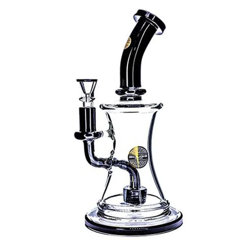 11" Bougie Hourglass Style Water Pipe - Various colors - (1 Count)