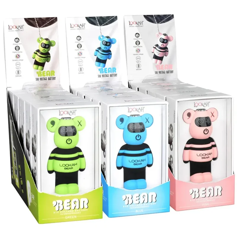 Lookah Bear 510 Thread Vape Battery - Various Colors - (1 or 5 Count)