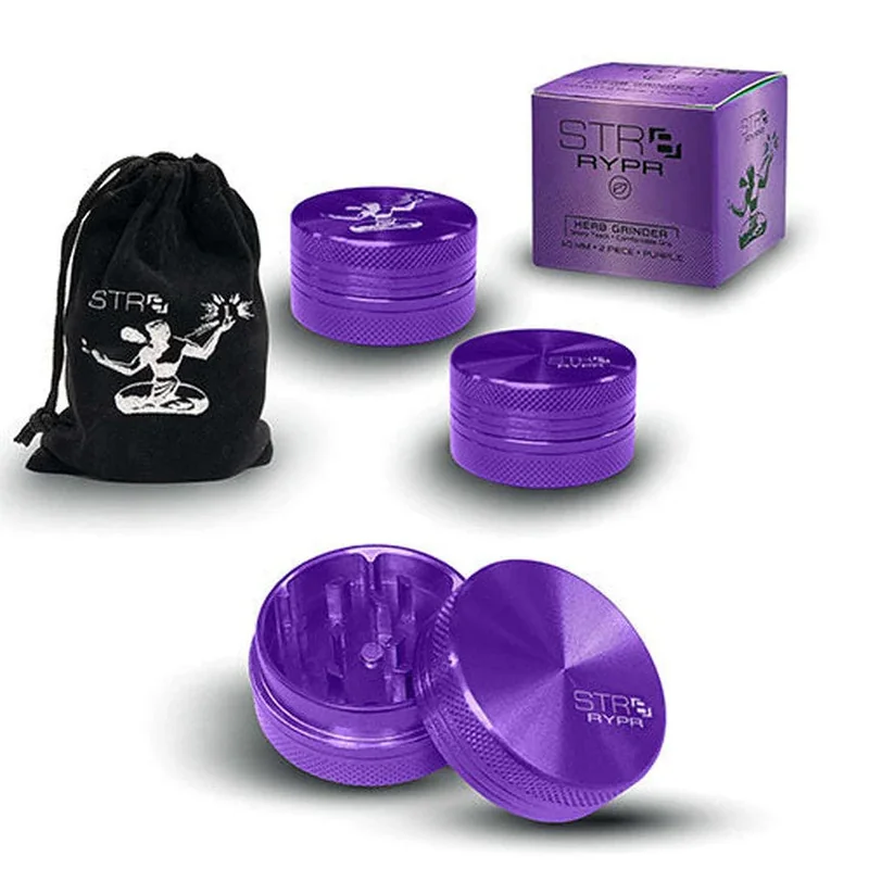 STR8 RYPR Aluminum Grinder - 2 Piece - 40mm - Various Colors - (1 Count)