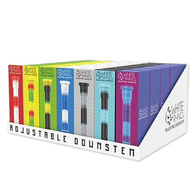 White Rhino Adjustable Silicone Downstem - Assorted Colors - (1 or 35 Count)