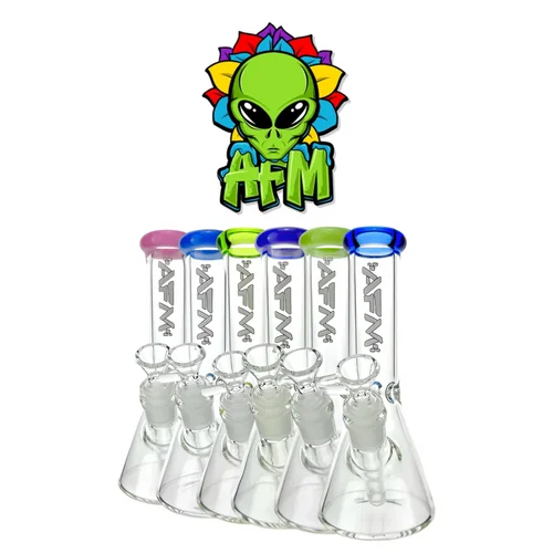 8" Colored Lip Clear Mini Beaker by AFM Glass *Drop Ship* (MSRP $49.99)