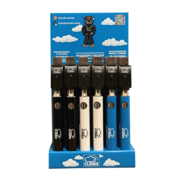 Cloudz 510 Thread Vape Batteries - Assorted Colors - (24 Count Display)