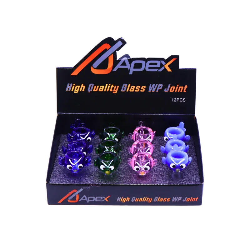 APEX PREMIUM GLASS BOWL ASSORTED COLORS DISPLAY OF 12 (BD925)