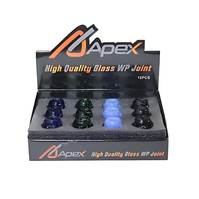 APEX PREMIUM GLASS BOWL ASSORTED COLORS DISPLAY OF 12 (BD930)