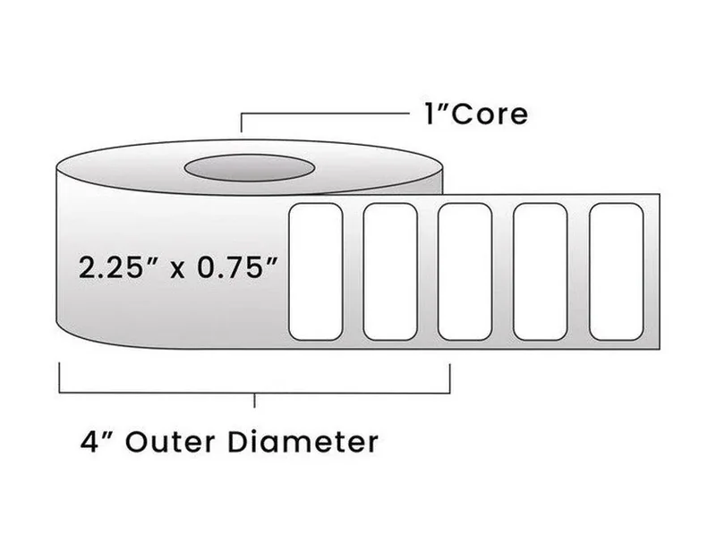 Direct Thermal Labels - Metrc Label - 2.25" x 0.75" - 1" Core / 4" Outer Diameter - (1,670 Labels Per Roll)