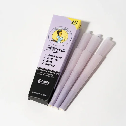 Blazy Susan - Pre-Rolled Cones - 1-1/4 With Purize Filter Tips (6ct) - Display of 21 (MSRP $4.99ea)