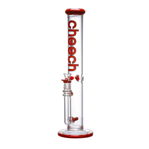 Cheech Glass - 16" Color Rim Straight Pipe Water Pipe - with 14M Bowl (MSRP $80.00)