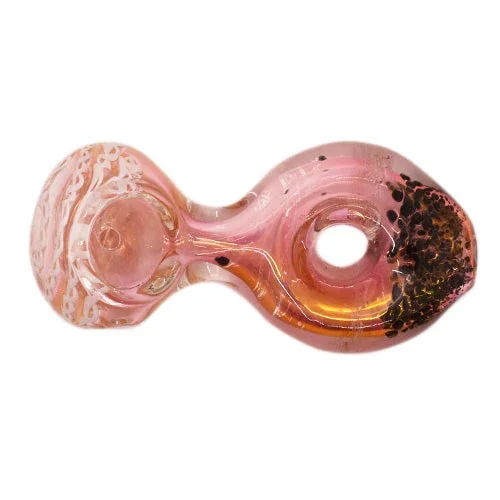 4” Gold Fume Donut Hole Glass Pipe - Color May Vary - (1 Count)