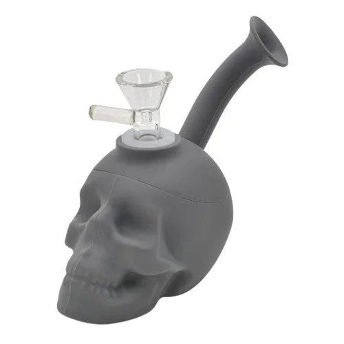 6.5" Silicone Skull Bong - Various Colors - (1 Count)