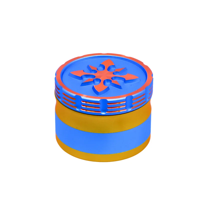 CRUSHERS BOOMERANG DESIGN 30MM GRINDERS ASSORTED COLORS DISPLAY OF 6 (GR259)