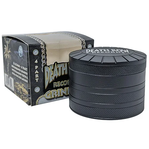 Death Row Records - 2.4" 4 Part Aluminum Shield Grinder - Assorted (MSRP $24.00)