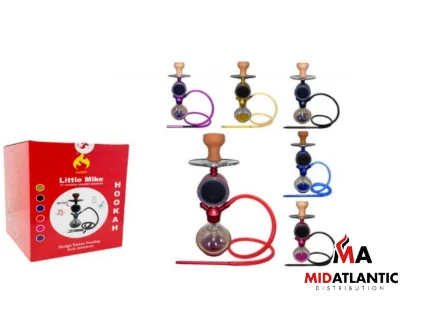DUD Hookah Husic Little Mike Single Hose 25in. Hookah w/ Case (Assorted Colors) *Sold As Singles*