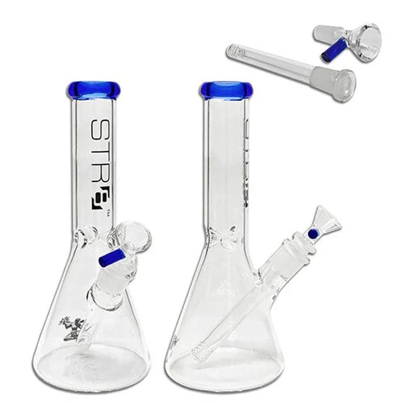 STR8 10" Water Bubbler Beaker W/ Ice Catcher - Various Colors - (1 Count)