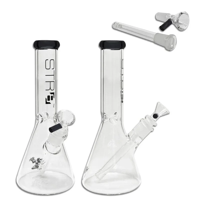 STR8 12" Water Bubbler Beaker W/ Ice Catcher - Various Colors - (1 Count)