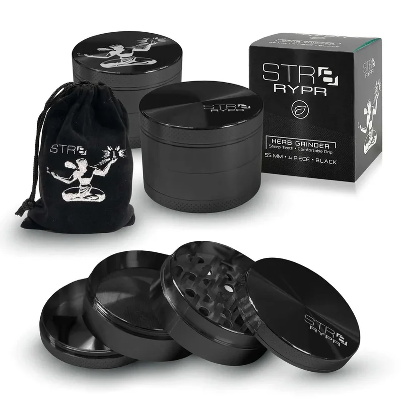 STR8 RYPR Aluminum Grinder - 4 Piece - 55mm - Various Colors (1 Count)