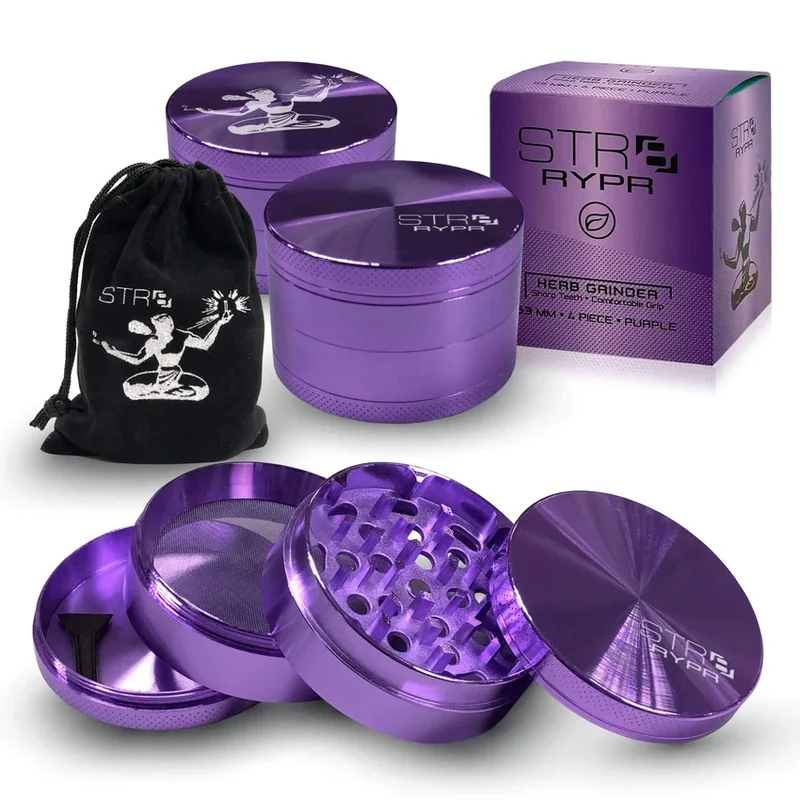 STR8 RYPR Aluminum Grinder - 4 Piece - 63mm - Various Colors (1 Count)
