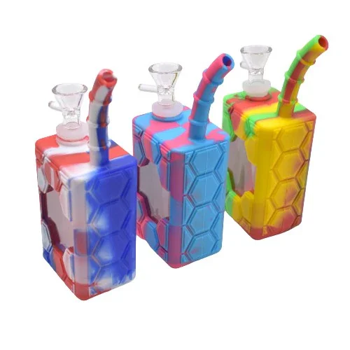7" Silicone Water Juice Box Bubbler - Color May Vary - (1 Count)