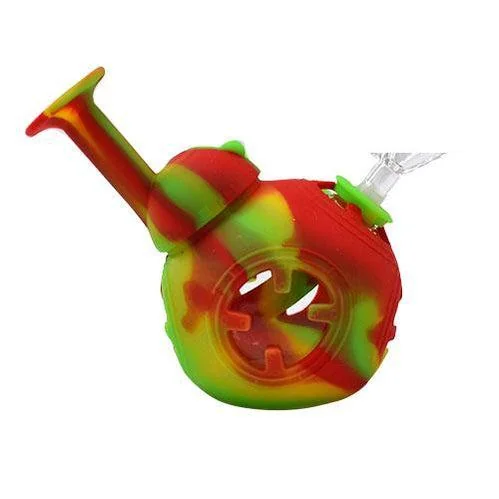 4" Ball Hybrid Silicone and Glass Waterpipe - Color May Vary - (1 OR 3 Count)