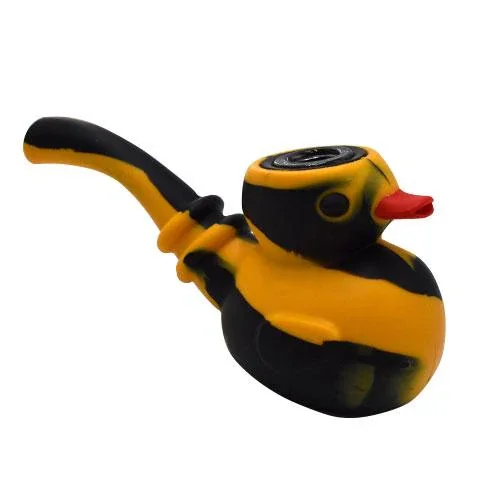 5.5" Duckie Silicone Hand Pipe - Color May Vary - (1 ,3 OR 6 Count)