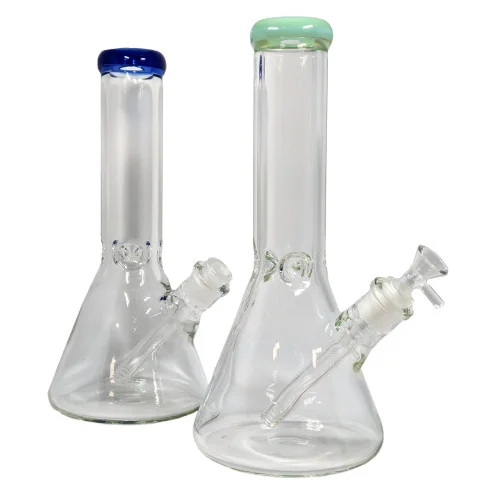12" 7mm Color Trim Beaker Water Pipe - with 14M Bowl (MSRP $60.00)