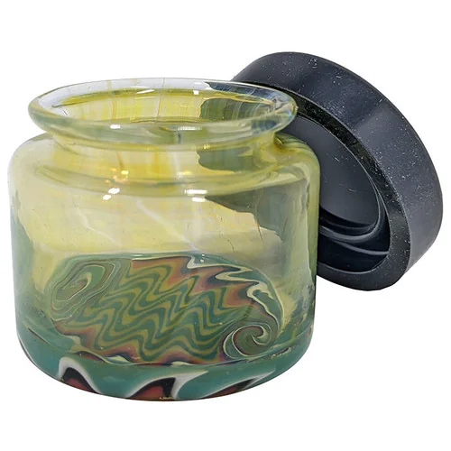38mm Glass US Color Wigwag Storage Jar with Silicone Lid (MSRP $20.00)