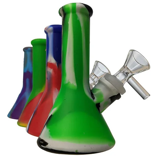 5" Silicone Mixed Color Mini Beaker Water Pipe - with 14M Bowl (MSRP $25.00)