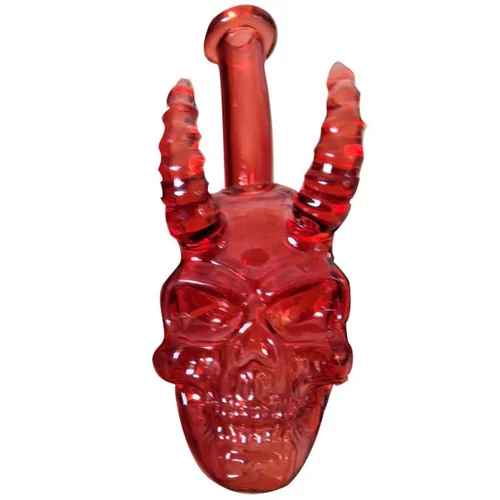 6" Full Color Demon Skull Water Pipe - with 14M Bowl & 4mm Banger (MSRP $30.00)