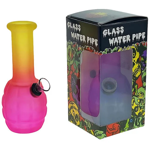 6" Soda Lime Mini Grenade GOR Water Pipe - Color Gradient (MSRP $15.00)