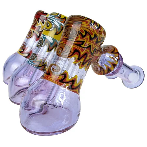 6" US Color Wigwag Hammer Bubbler Hand Pipe (MSRP $75.00)