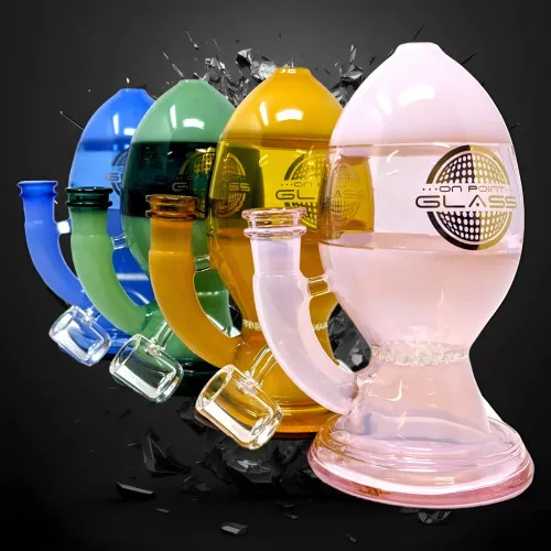 On Point Glass - 6" Ovalicious Honey Color Water Pipe (MSRP $55.00)