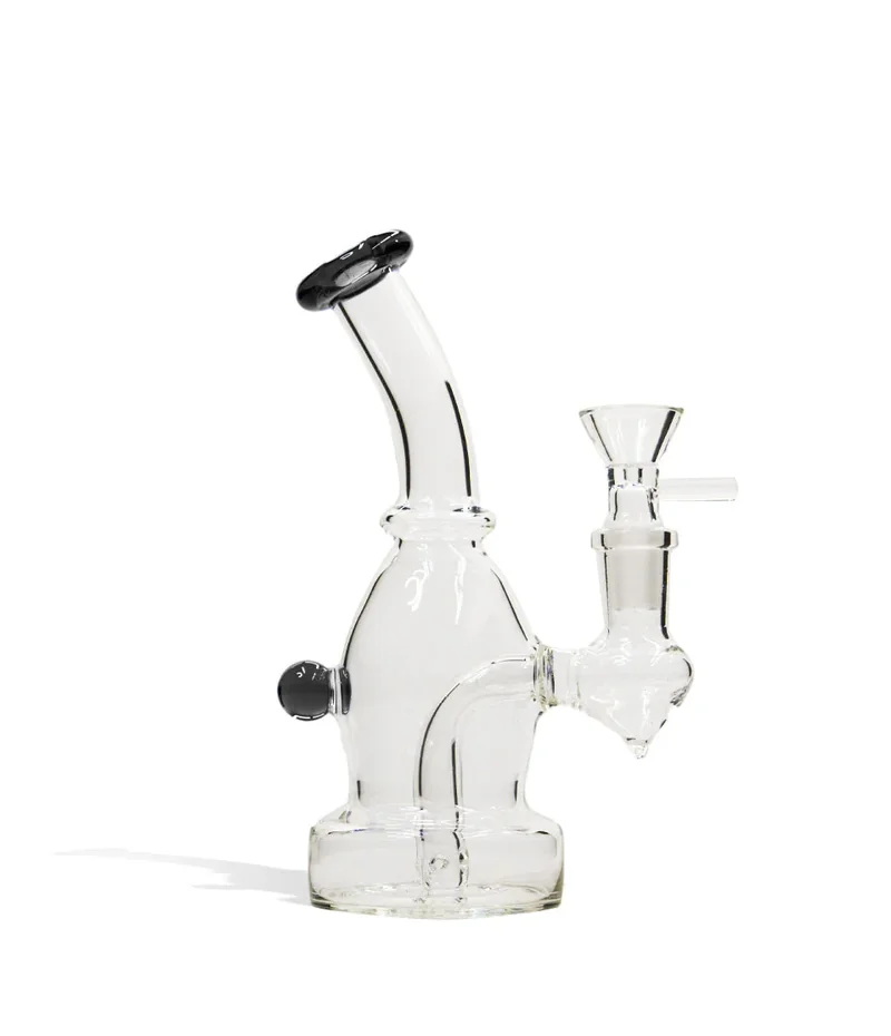 6 Inch Glass Water Pipe with Colored Lip