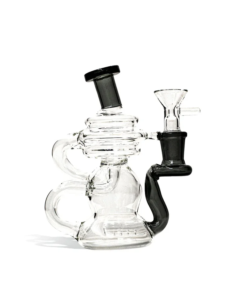 6 Inch Recycler Water pipe with Colored Mouthpiece