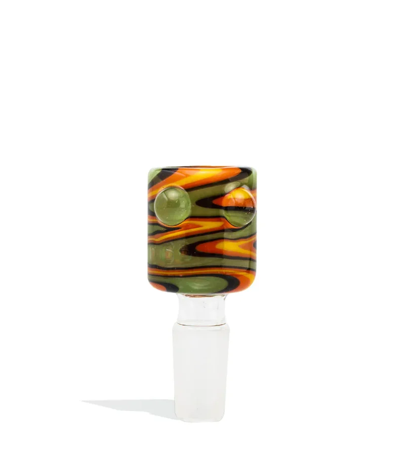 US Colored Boro Glass Bowl with Clear Marbles