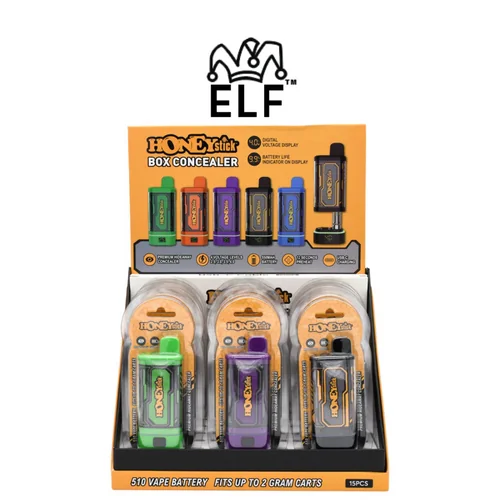 BOX - Cart Pen Concealer Battery 550mAh - Asstd Colors (Display of 15) by HoneyStick *Drop Ship* (MSRP $29.99 Each)