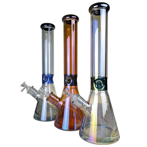 16" Color Trim Electro Plated Beaker Water Pipe - with 14M Bowl (MSRP $120.00)
