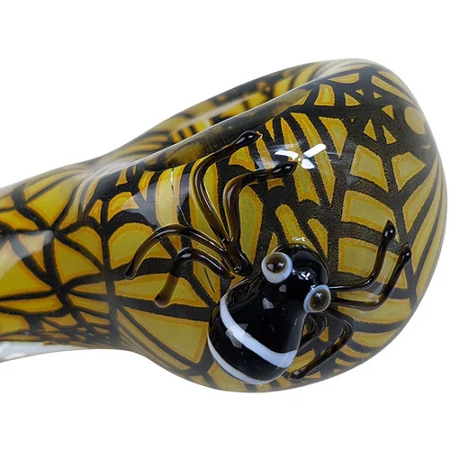 4" Color Spider Web Spoon Hand Pipe (MSRP $30.00)