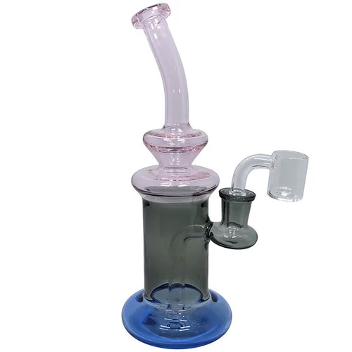 9" Tri Color Rig Water Pipe - with 14M Banger (MSRP $45.00)