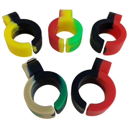 Silicone Mixed Color Blunt Ring - 5 Pack (MSRP $5.00ea)