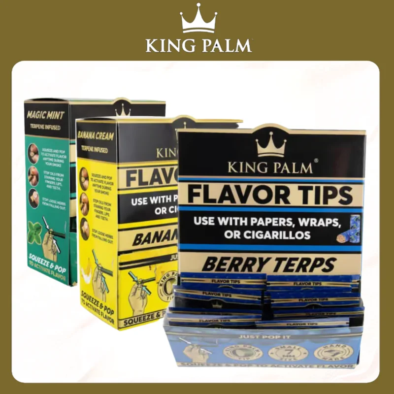 KING PALM FLAVOR TIPS/FILTERS DISPLAY OF 50 (2 PACK)