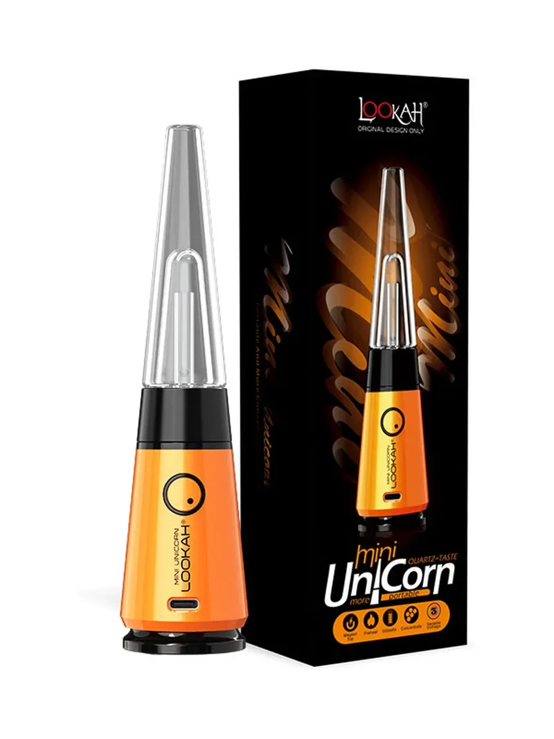 Lookah Unicorn Mini Portable Rig Concentrate Vaporizer - Orange - (1 Count)