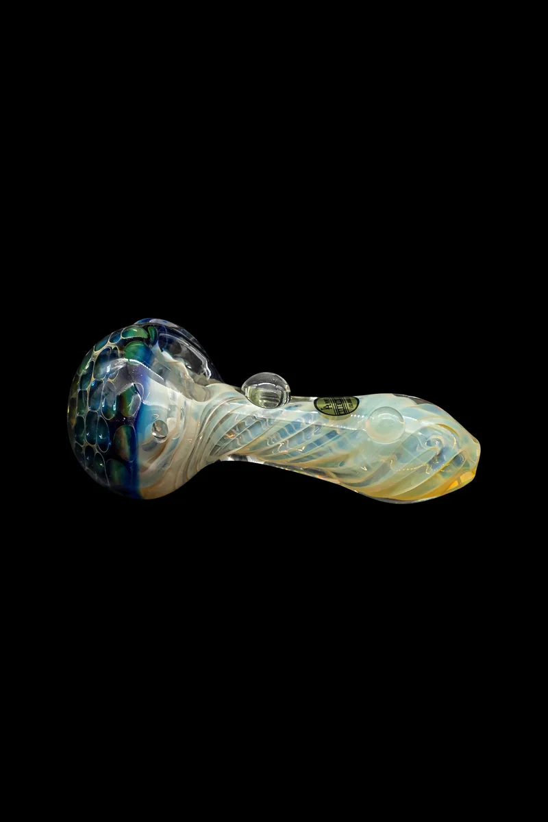 LA Pipes "The Hive" Honeycomb Color Changing Glass Pipe