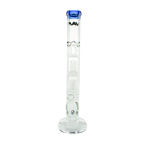 18" Double UFO Straight Tube Waterpipe by MAV Glass Mixed Colors (Pack of 4) *Drop Ship* (MSRP $219.99 Each)