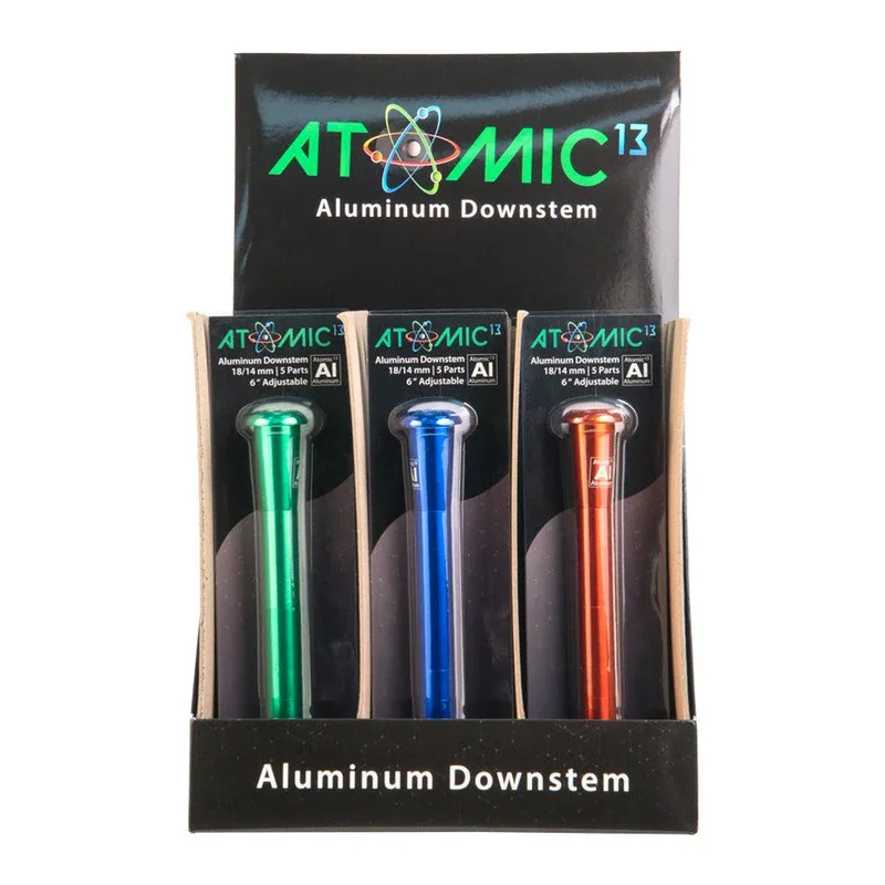 Atomic 13 Adjustable Aluminum Downstem Display – Colors May Vary – (12 Count Display)