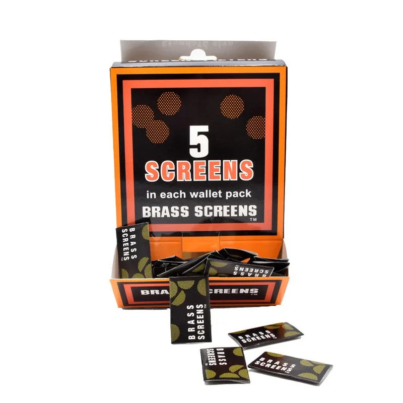 Brass Screen Filters 5 Screens Per Pack - (100 Packs Per Disply )