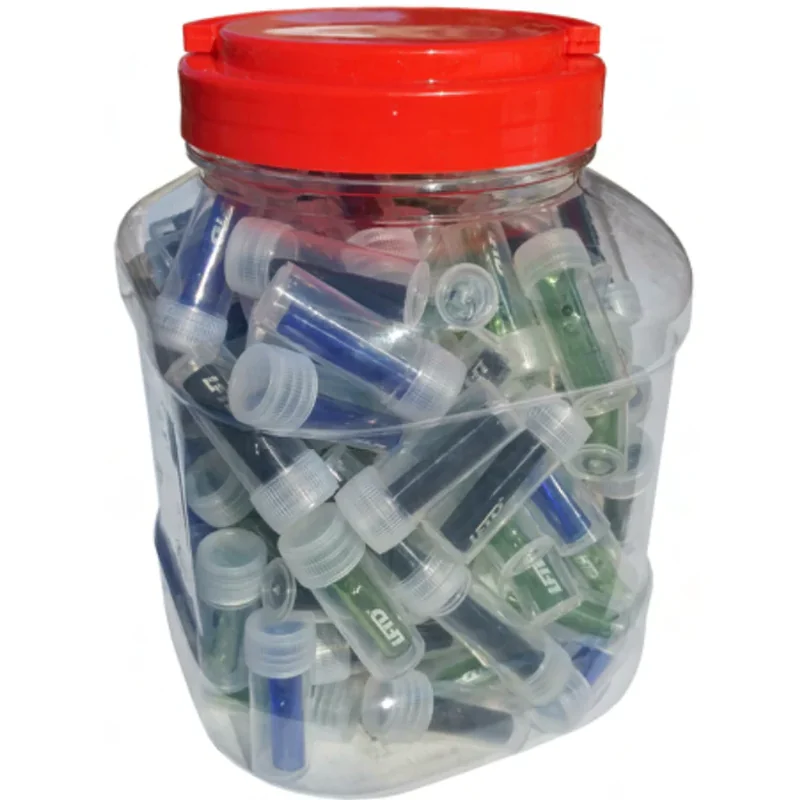 LFTD Glass Tips Jar - Assorted Colors - 8mm - (100 Count Per Jar)