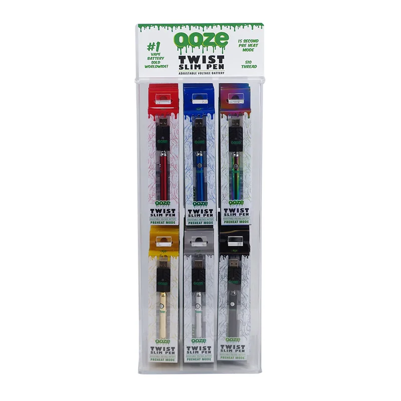OOZE - 510 Thread Twist Slim Pen - Assorted Colors - (48 Count Display)