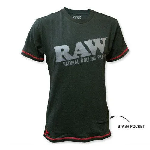 RAW Authentic Core Black T-Shirt - Various Sizes - (1 Count or 3 Count)