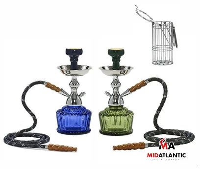 Mya QT 265 Single Hose 14in. Hookah w/ Wire Basket Case *Assorted Colors*