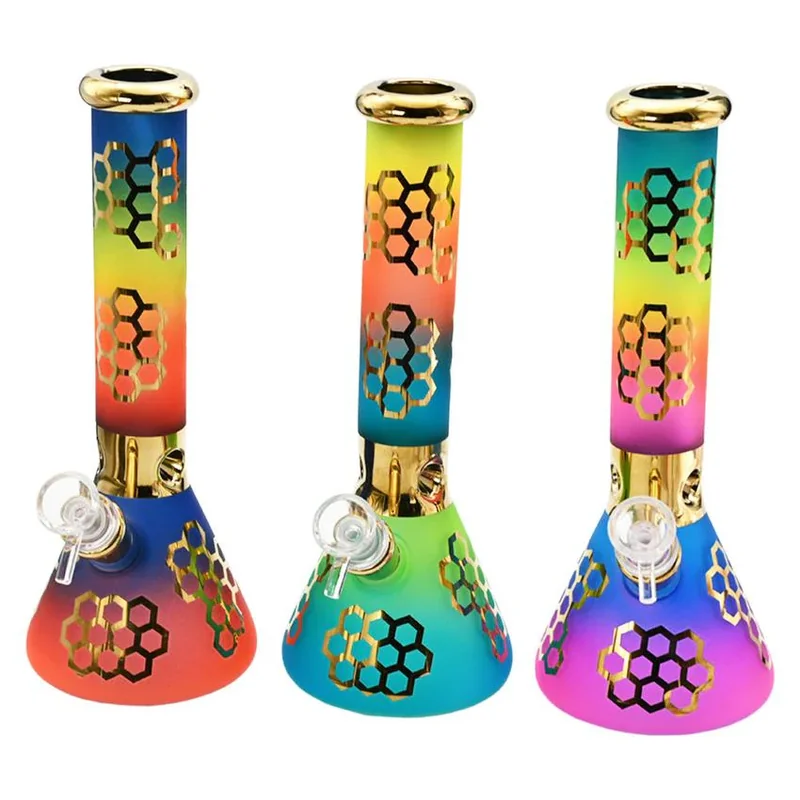 10" Color Gradient Honeycomb Water Pipe - Design And Color May Vary - (1 Count)