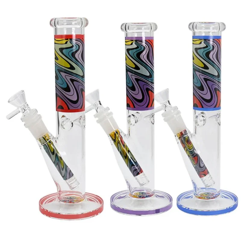 10" Ultra WigWag Sticker Water Pipe - Design And Color May Vary - (1 Count)
